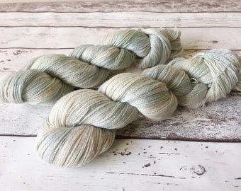 Alpaca Lace in Flotsam: Naturally hand-dyed Lace weight yarn in Baby Alpaca, Silk and Linen 100g / 600m