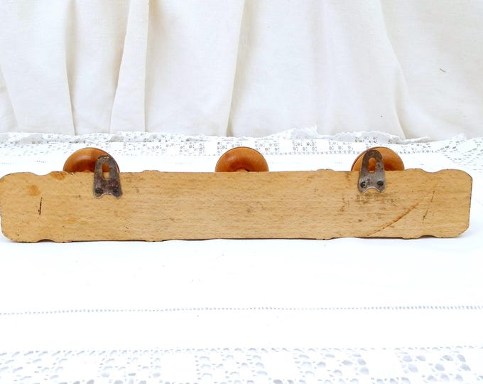 Antique French Traditional Wooden Faux Bamboo Hat Rack, Coat Rack / Hock, French Country Cottage Decor, Retro Rustic Home Entrance Interior