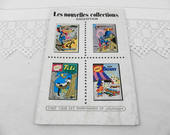 Vintage French 1984 Bugs Bunny Comic Magazine, Graphic Novel Collection, Retro Super Hero, Comic Book from France, Children / Kids Book