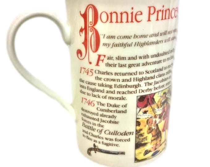 Dunoon Coffee Mug, Ruth Boden, Kings and Queens, Scotland, Bonnie Prince Charlie, Stoneware Coffee Mug, Gift For Christmas, Gift For Friends