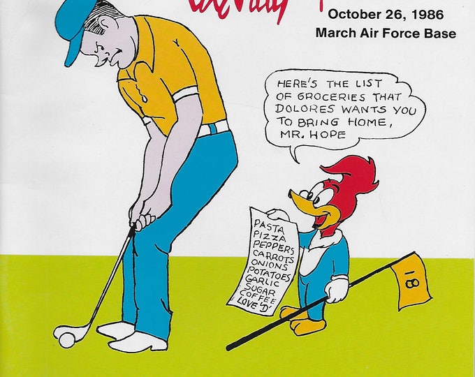 Bob Hope Vintage 17th Annual Celebrity Golf Program Magazine, Original Authentic Signature Autograph, AFA