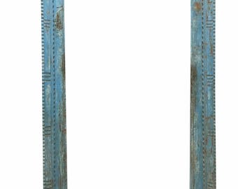 Antique Blue Haveli Door Frame Only , Zig Zag Decorative Cuts Design Entrance Arch Shabby CHIC Decor FREE SHIP Early Black Friday