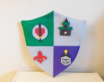 Kids Knight Shield with Snap-on Symbols
