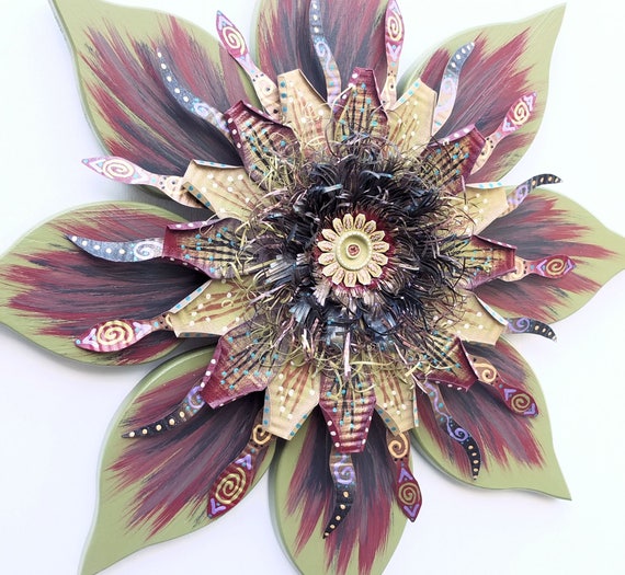 Office Wreath Bohemian Floral Art Wall Office Wreath Bohemian Floral Art Wall