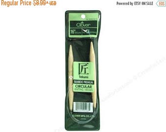 SALE 30% OFF Size 13 (9.0 mm) Bamboo Circular Knitting Needles - Clover Takumi Circs - Comfortable Seamless Knitting - New