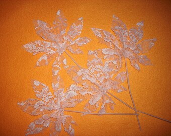 Tulle leaves, 4 pieces (204)