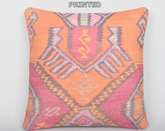 oriental pillow decorative designer 16x16 DECOLIC designer decorative pillows bedroom throw pillows custom cushion kilim pillow 108-40