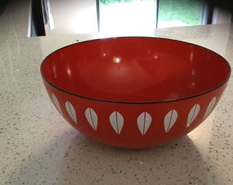 Cathrineholm 9.5" Reddish-Orange Lotus Bowl