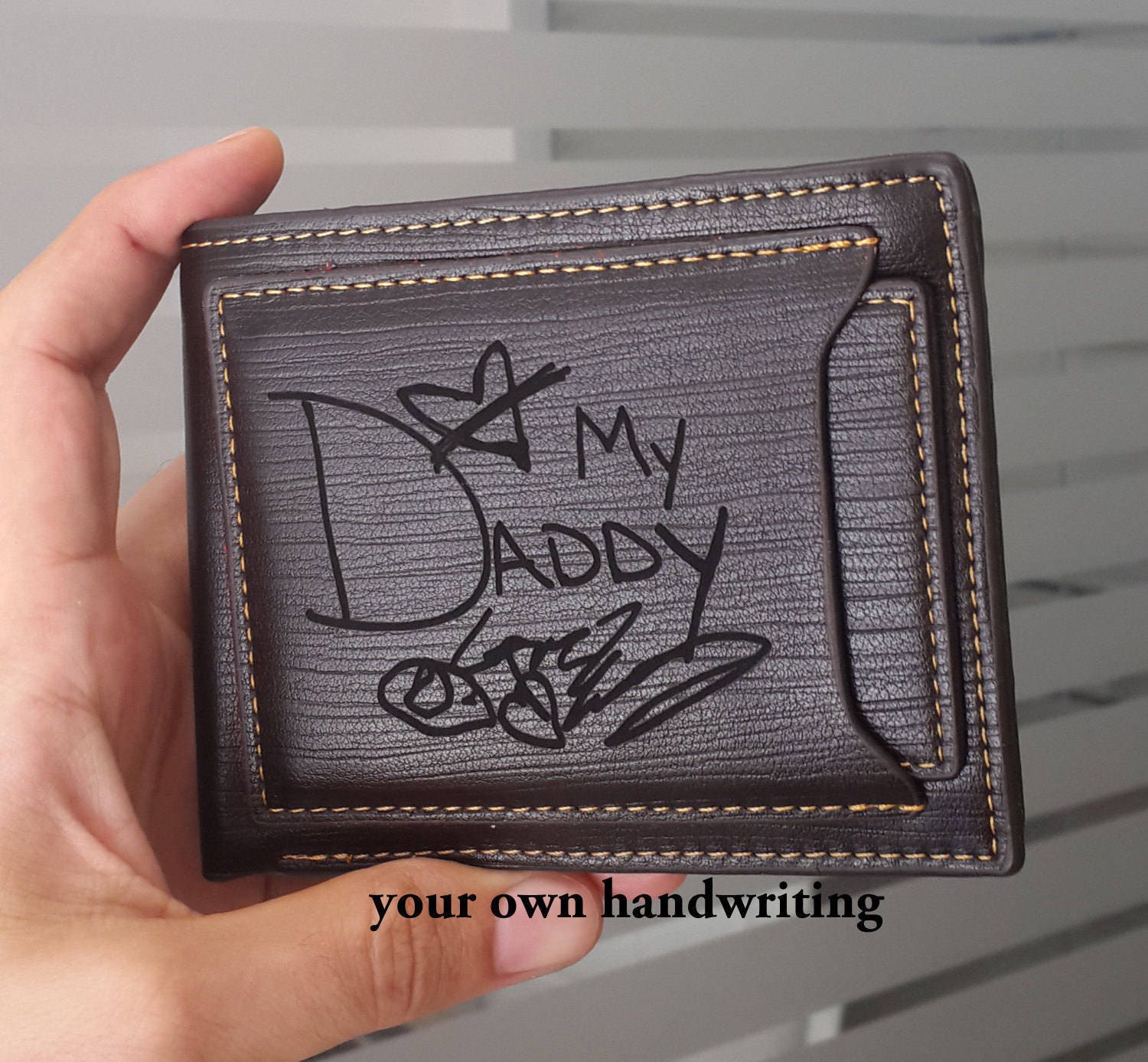 men&#39;s wallet personalized mens wallet custom engraved