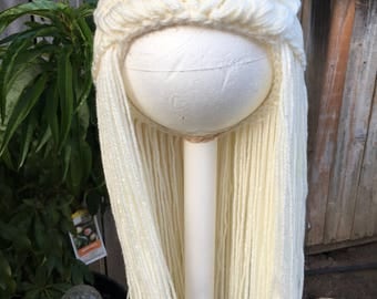 Crochet Teen/Adult Daenery Targaryen Game of Thrones Beanie Wig Hair