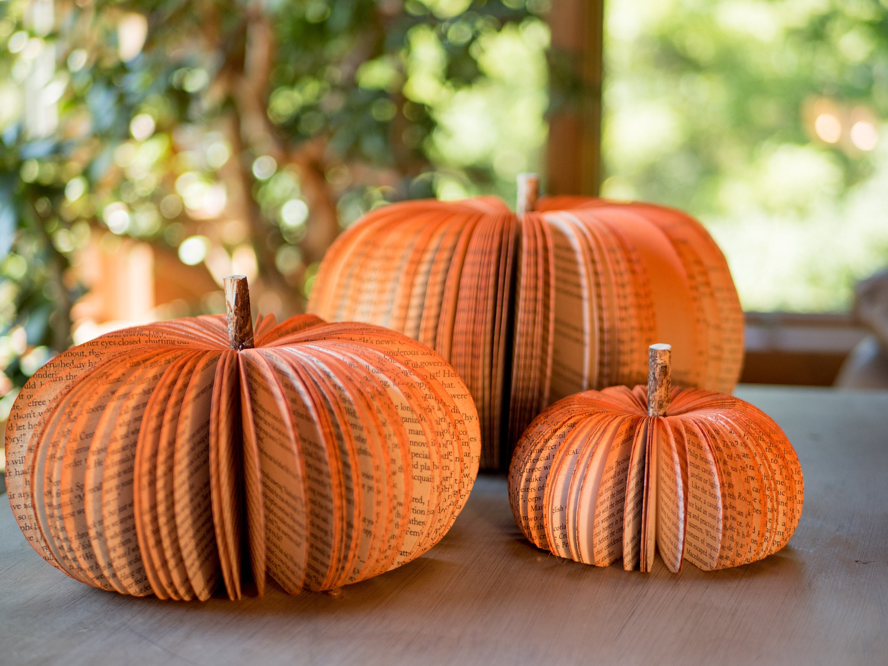 Paper Book Pumpkins Fall Decor Pumpkin Decor Book Page