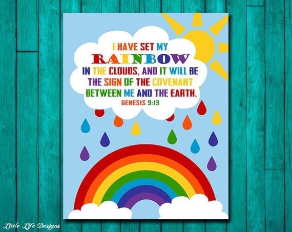 Genesis 9 13 God s  Rainbow  God s  Promise  Christian