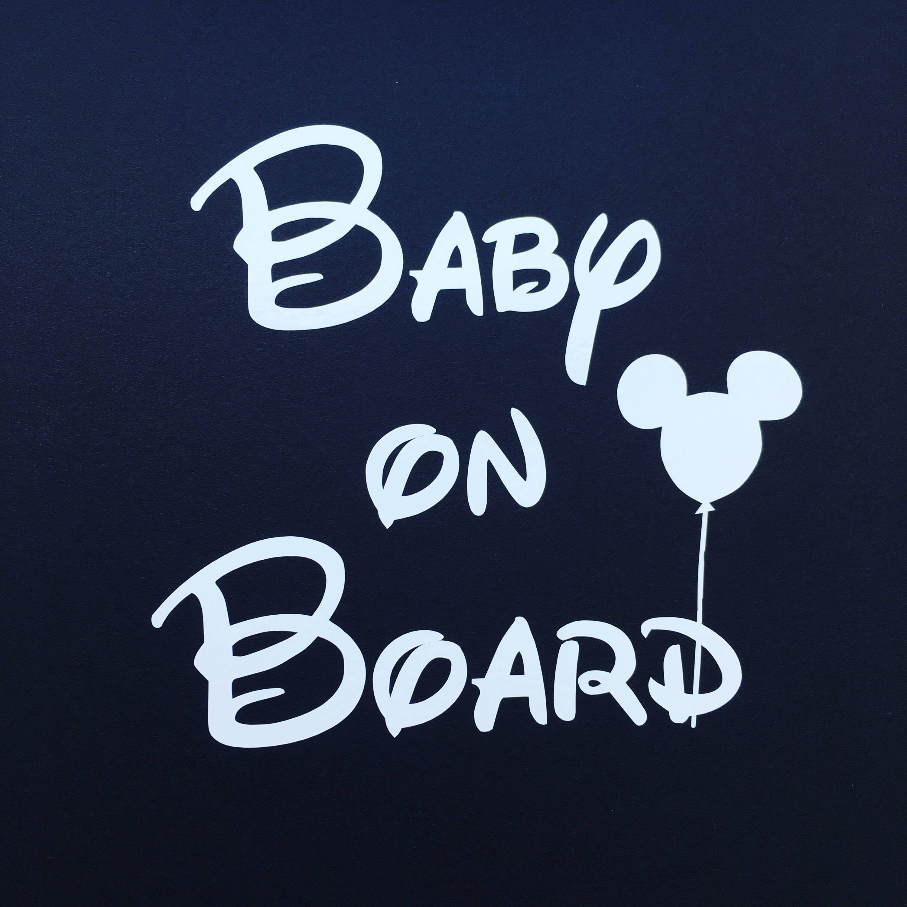 Car Decal Baby On Board Disney Inspired Vinyl