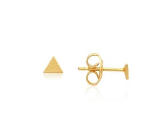 SALE Tiny Triangle Earrings, 1 Pair, Gold Triangle Studs, Triangle Stud Earrings, Geometric Jewelry, Triangle Post Earrings, Wholesale Jewel