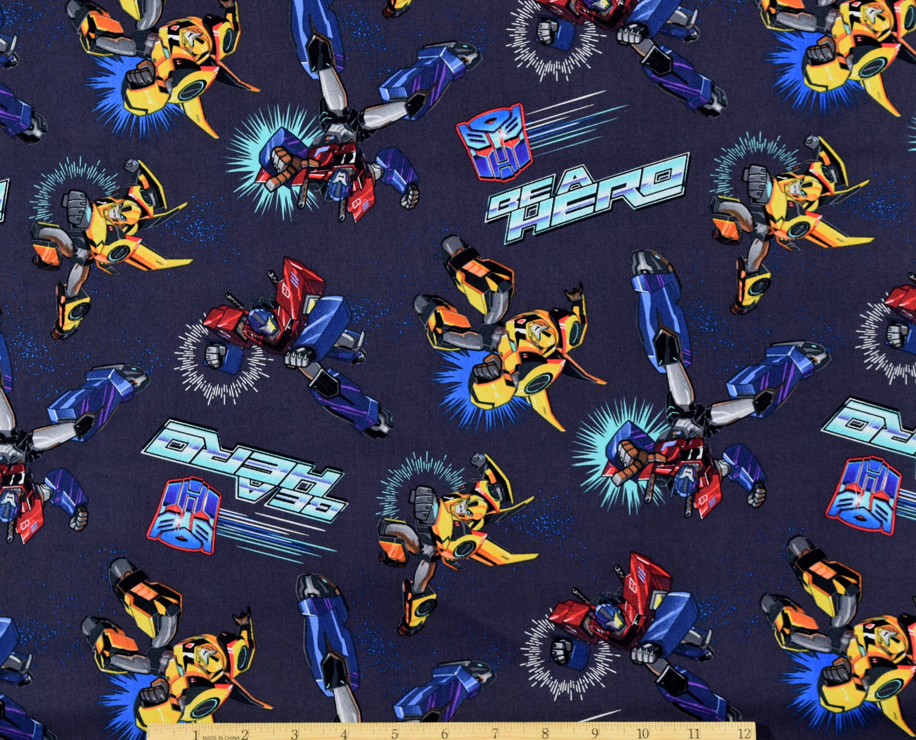 Transformers Fabric Attention Rescue Team Fabric Navy Blue