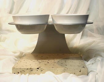 Elevated Dog Bowl, Dog Bowl, Raised Feeder, Elevated Feeding Station, Cat Bowl, Concrete Dog Bowl, Feeding Stand