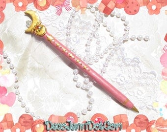 Made to Order - Sailor Moon Inspired Moonstick Writing Pen 2 Styles Choose One Refillable Rainbow Pen Kawaii Sweet Lolita