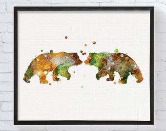 Bear art | Etsy