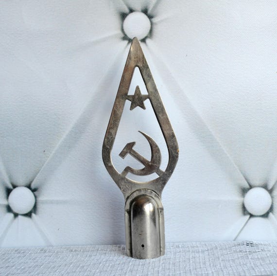 Vintage Soviet flagpole Metal flagpole Flag Pole Topper