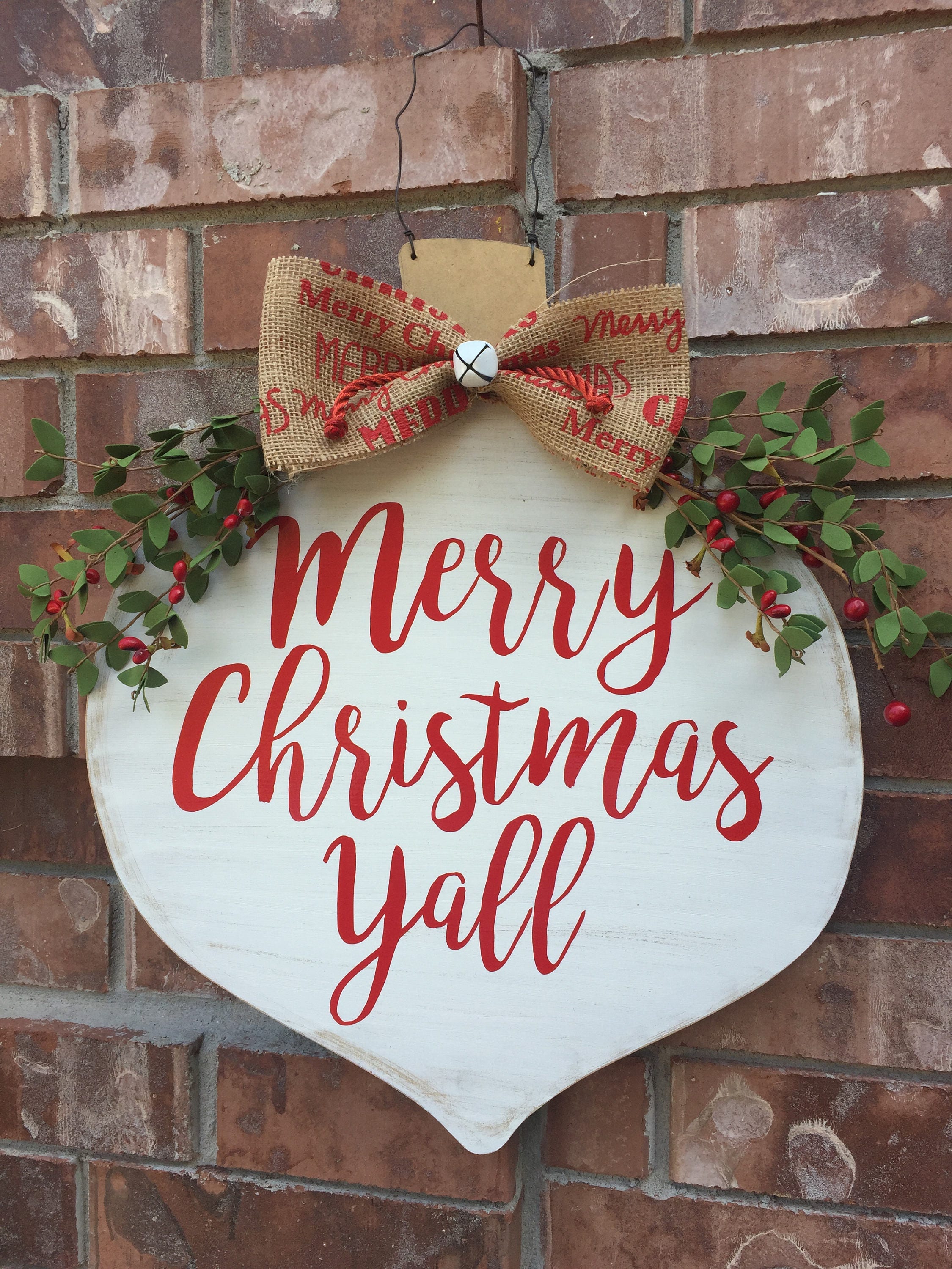 Christmas Door Hanger Ornament Door Hanger Christmas Wreath