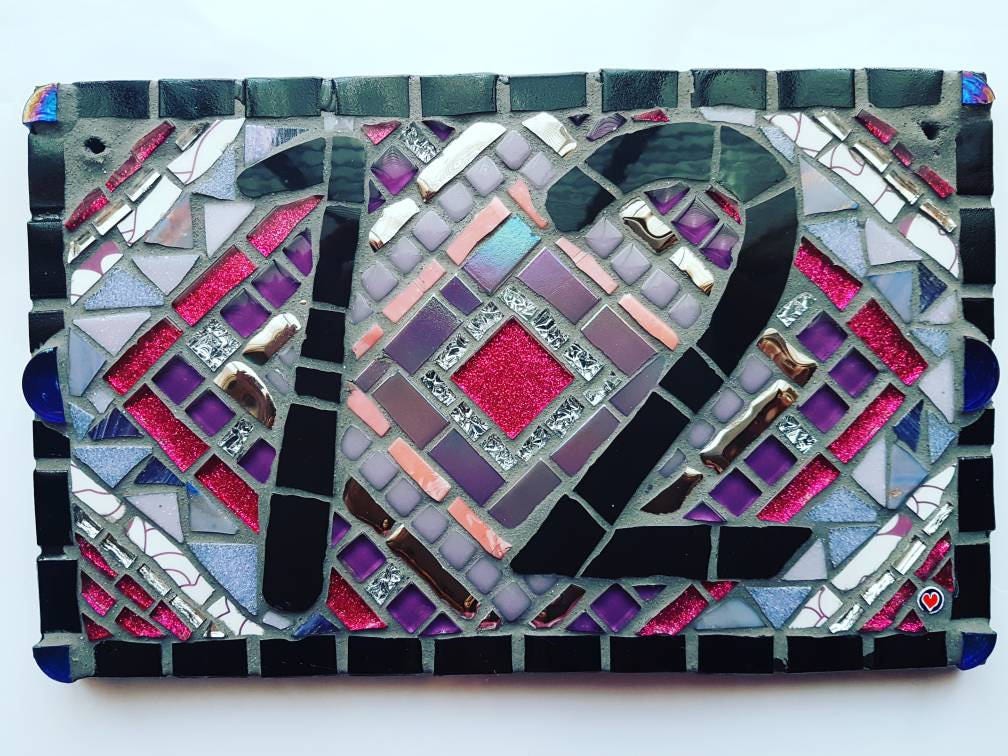 Mosaic Door number Plaques