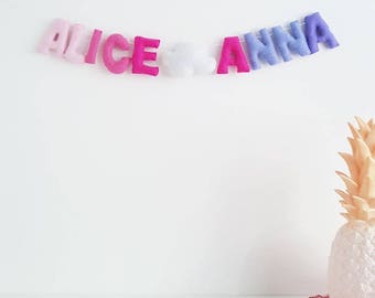 Handmade felt Garland. 4 euro/lettera
