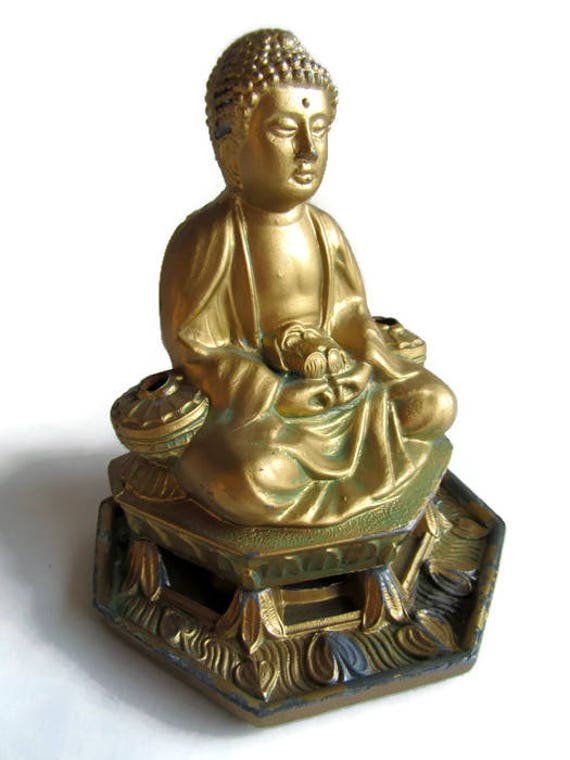 Vantine's Spelter Buddha Cone Incense Burner, 1920's