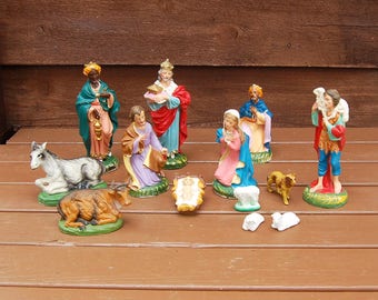 Vintage nativity set | Etsy