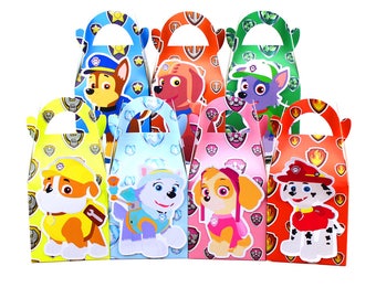 Paw Patrol Favor Box Candy Box Gift Box Cupcake Box Boy Kids Birthday Party Supplies Decoration Event Party Supplies