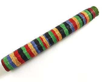 Knitting needle case, storage tube, woven fibre, vintage knitting needle holder