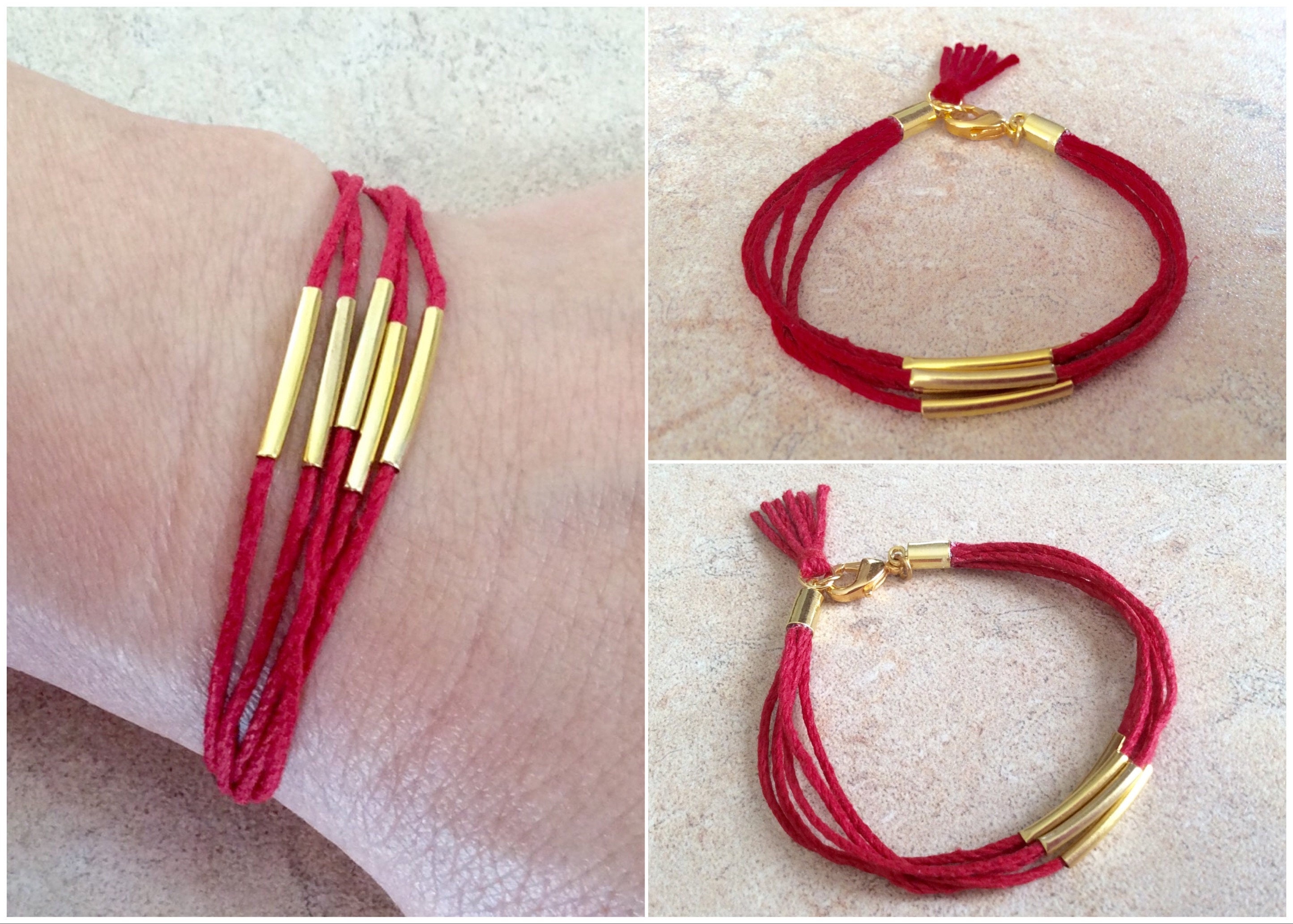 Kabbalah. Multi Strand Red String Bracelet. Women's