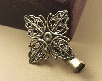 X 2 35 * 40mm (T216) bronze flower Bobby pins