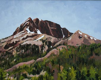 Lassen Volcanic National Park Oil Painting 12x9