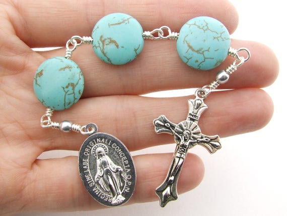 Three Hail Mary Devotion Chaplet Catholic Prayer Beads