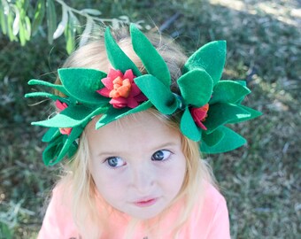 Moana crown, Moana flower crown, Moana dress up, Moana hair, Moana hair bow, Moana princess crown, Moana leaf crown, Moana shirt