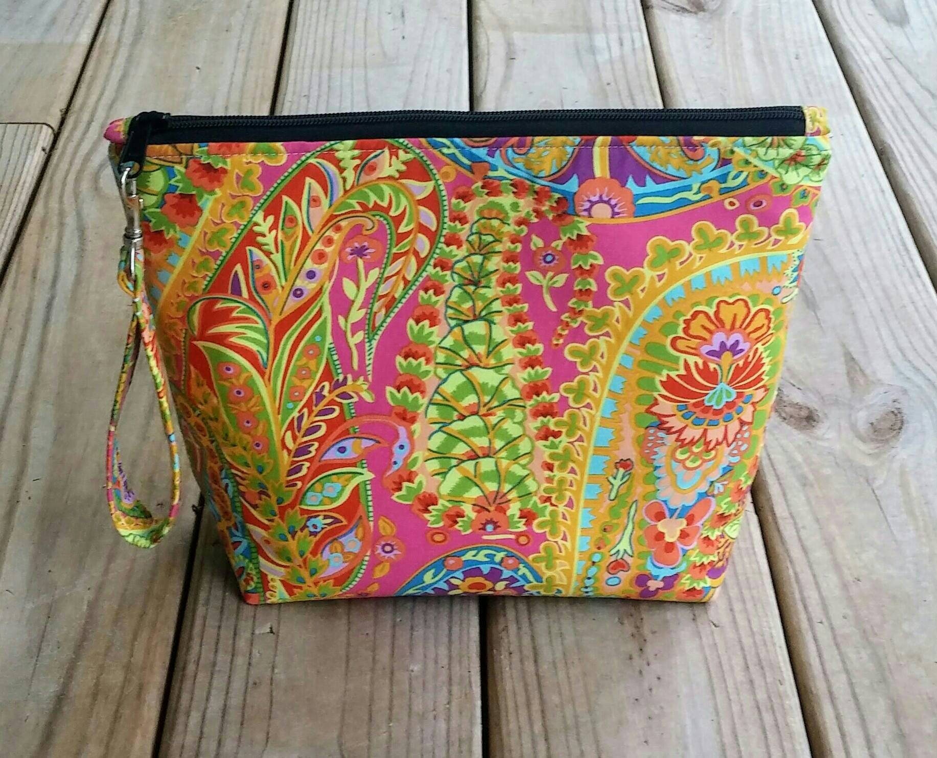 Paisley make-up bag cosmetic bag Travel bag large make-up