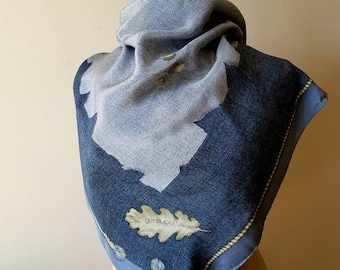Simply Stunning Vintage French-found Italian GENTILUCCI Hand Rolled & Handstiched Silk Scarf-Sublime Coloured Design,100% Pure Silk Foulard