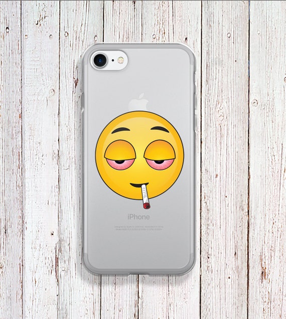 Clear Phone Case PIE EYED EMOJI Phone Case weed phone case