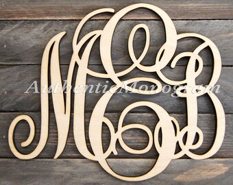 Best Value Large WOODEN MONOGRAM - Laser Cut Wooden monogram wall hanging - Large Monogram wall letters - Personalized Gift - Fall Decor
