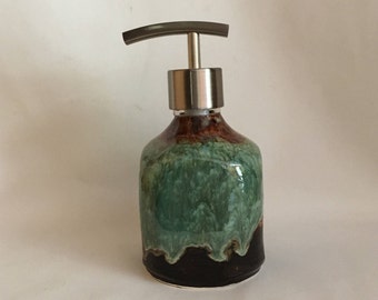 Handmade Pottery Soap Dispenser ,Ceramic soap or lotion pump