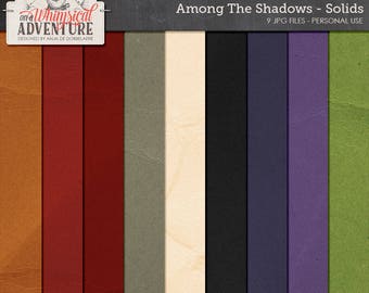 Halloween Card Stock, Digital Paper Pack, Instant Download, Solid Papers, Cardboard Texture Background, Digital Scrapbooking Paper, Album,