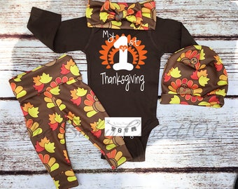Unisex,My First Thanksgiving,Baby Thanksgiving Outfit,newborn thanksgiving outfit,first thanksgiving outfit,Babies First Thanksgiving,Turkey