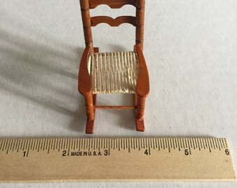 Dollhouse furniture wooden rocking chair