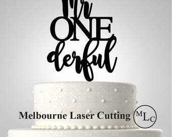 Personalised Acrylic One First Birthday 1 one mr onederful Cake Topper Custom Decoration