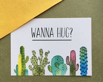 Cactus Huggies Postcard