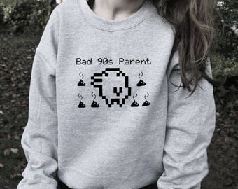 Tamagotchi Sweater 90s clothing graphic sweater womens sweatshirt hipster clothing gift gifts for friends funny jumper retro top shirt