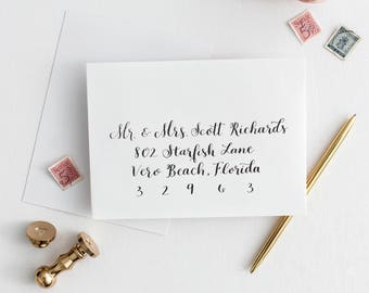 Wedding Envelope Addressing in Calligraphy // bespoke wedding envelope addressing // calligraphy envelope addressing // custom envelopes
