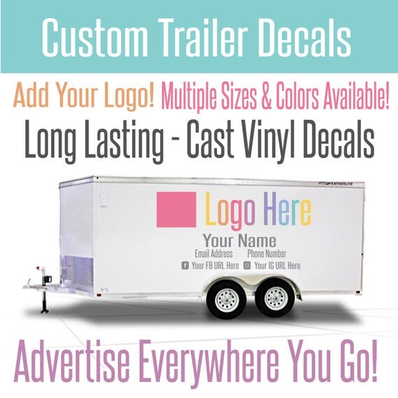 Custom Trailer Decal Available in Color Vehicle Car Decal