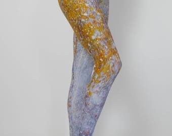 Eco-Friendly Yoga Leggings, Digital Printed, Recycled, Eco-Conscious, Yoga Pants, Active Wear, Yellow leggings, Snow Leggings