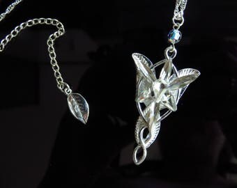 Arwen Evenstar Necklace, Arwen Pendant, Swarovski, Lord of the Rings necklace, Arwen costume, Elves jewellery, gift for her.